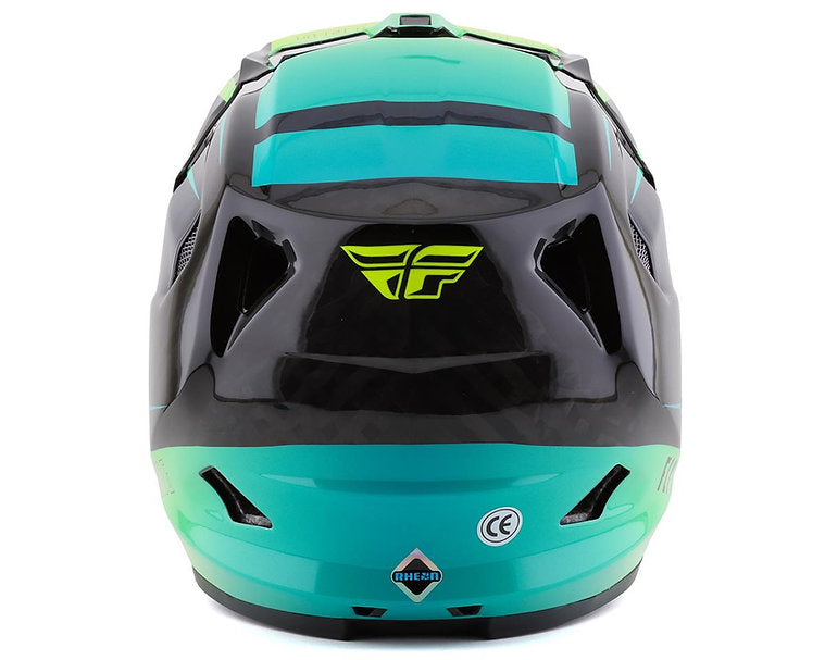 Fly Racing Werx-R Carbon Helmet Hi-Vis/Teal Carbon - Rideshop