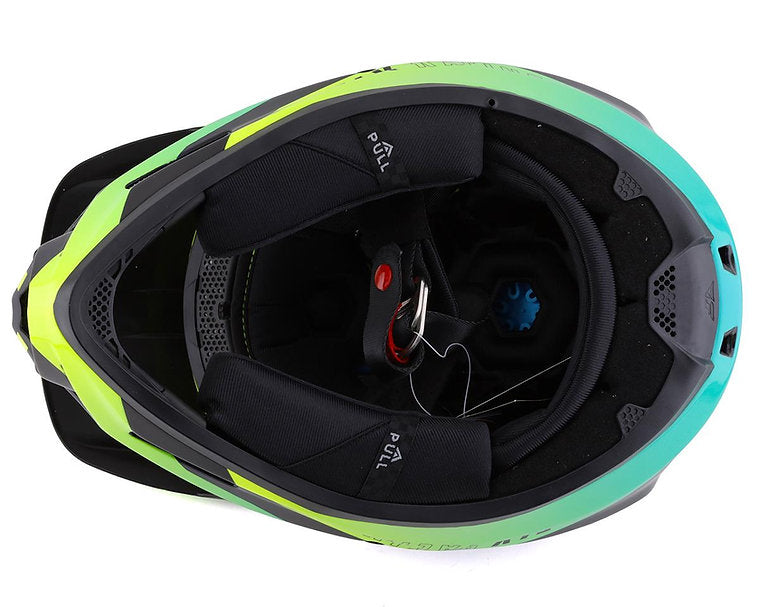 Fly Racing Werx-R Carbon Helmet Hi-Vis/Teal Carbon - Rideshop