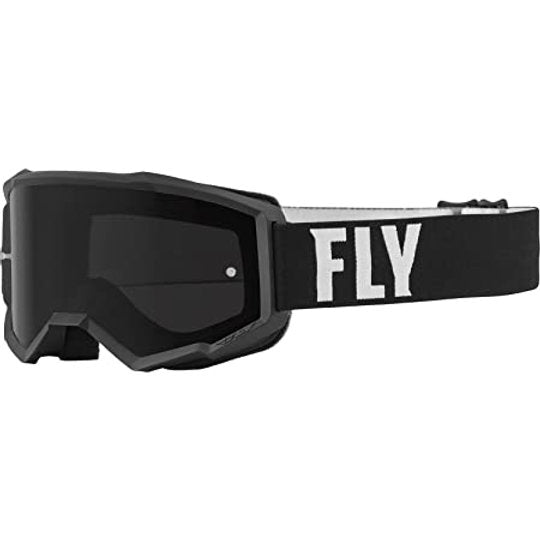 Fly Racing Antiparras Focus Sand Black/White Dark Smoke Lens - Rideshop