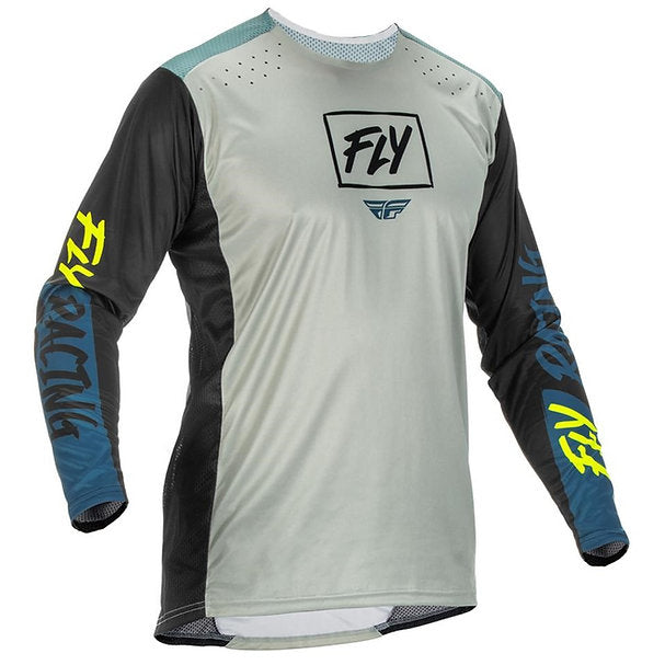 Fly Racing Lite Jersey Grey/Teal/Hi-Vis - Rideshop