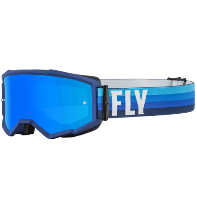 Fly Racing Antiparras Zone Black/Blue W/ Sky Blue Mirror/Smoke Lens - Rideshop