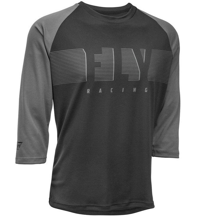 Fly Racing Ripa 3/4 Sleeve Jersey Black/Charcoal Grey - Rideshop