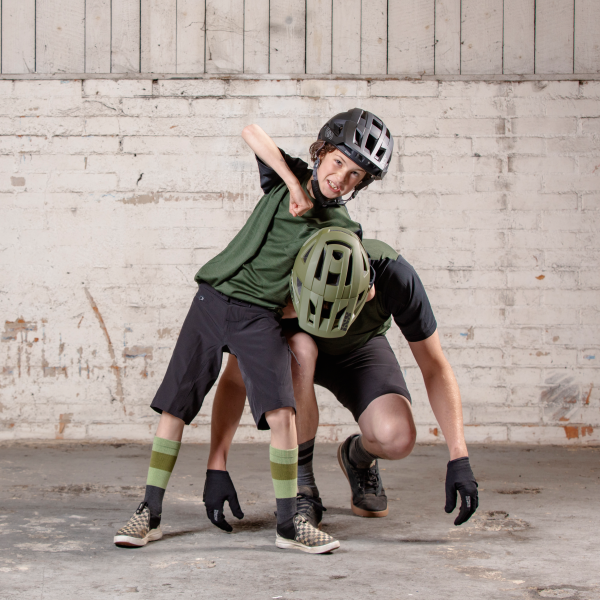 IXS Jersey Bicicleta Kids Flow X Olive-Black - Rideshop