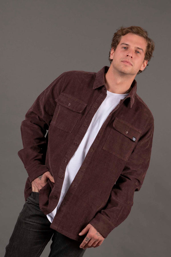 Toke Camisa Raley Cotele Burdeo Hombre - Rideshop