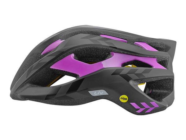 Liv Casco Mips Matte Black/Gloss Purple Cpsc/Ce - Rideshop