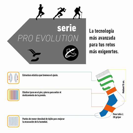 Funstep Calcetines Pro Evo Trail 04 Amarillo Fluor - Rideshop