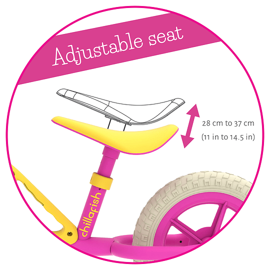 Chillafish Bicicleta De Aprendizaje Charlie Pink Yellow - Rideshop