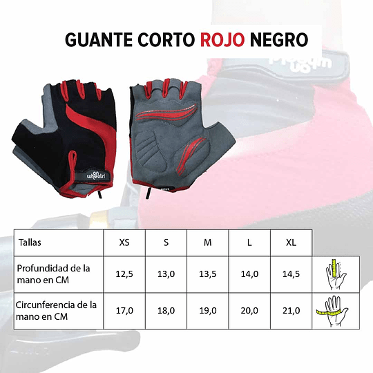 On Wheels Guante Corto Rojo/Negro - Rideshop