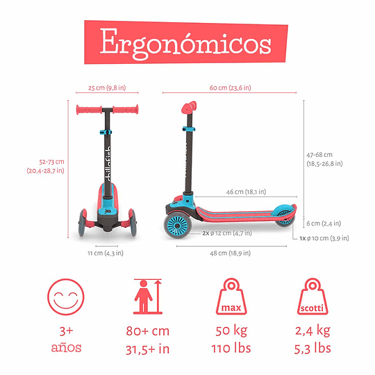 Scooter Chillafish Scooter Infantil Red - Rideshop