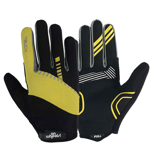 On Wheels Guante Largo Touch Amarillo/Negro - Rideshop