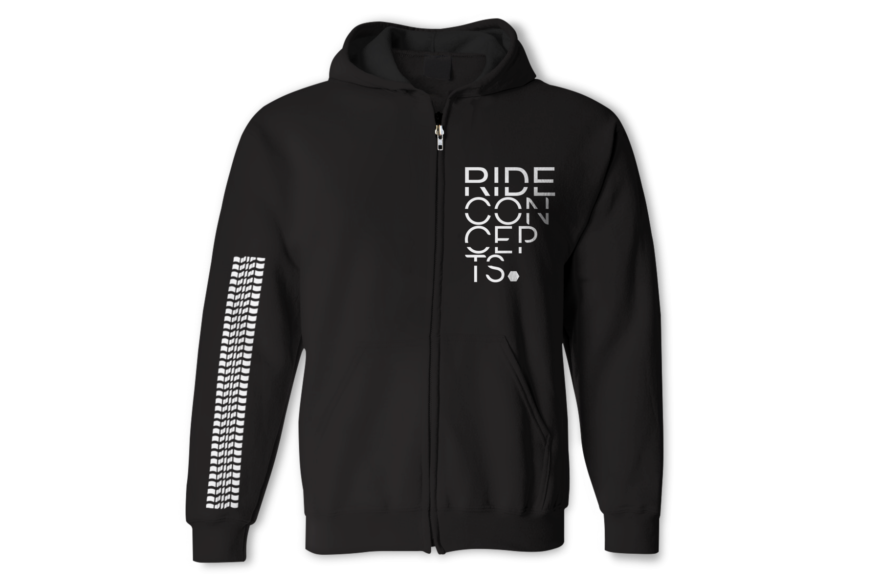 Polerón Ride Concepts Stacked Zip Black/White - Rideshop