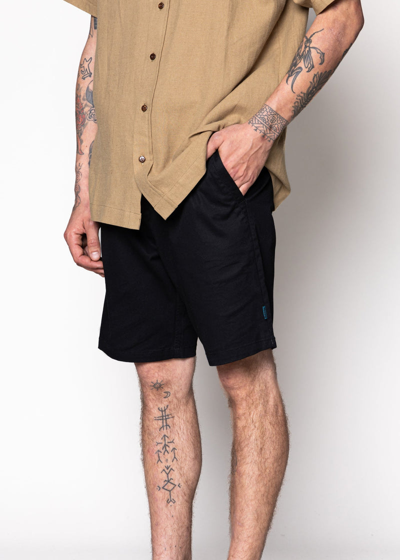 Kaya Unite Chino Short Solid Black - Rideshop