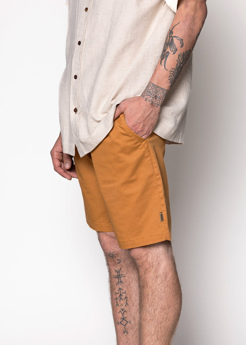 Kaya Unite Chino Short Solid Lt Brown - Rideshop