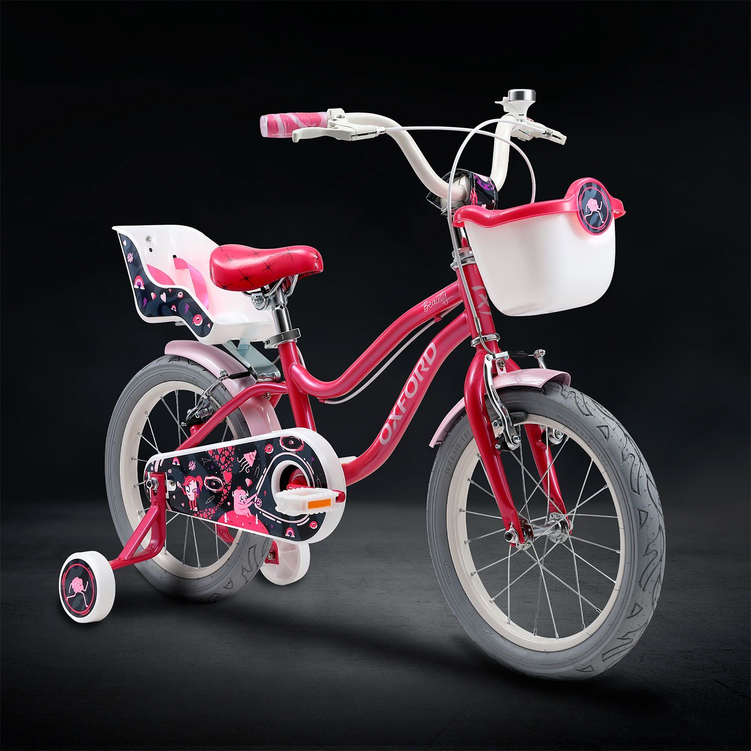 Oxford Bicicleta Infantil Beauty Aro 16 Fucsia/Negro - Rideshop