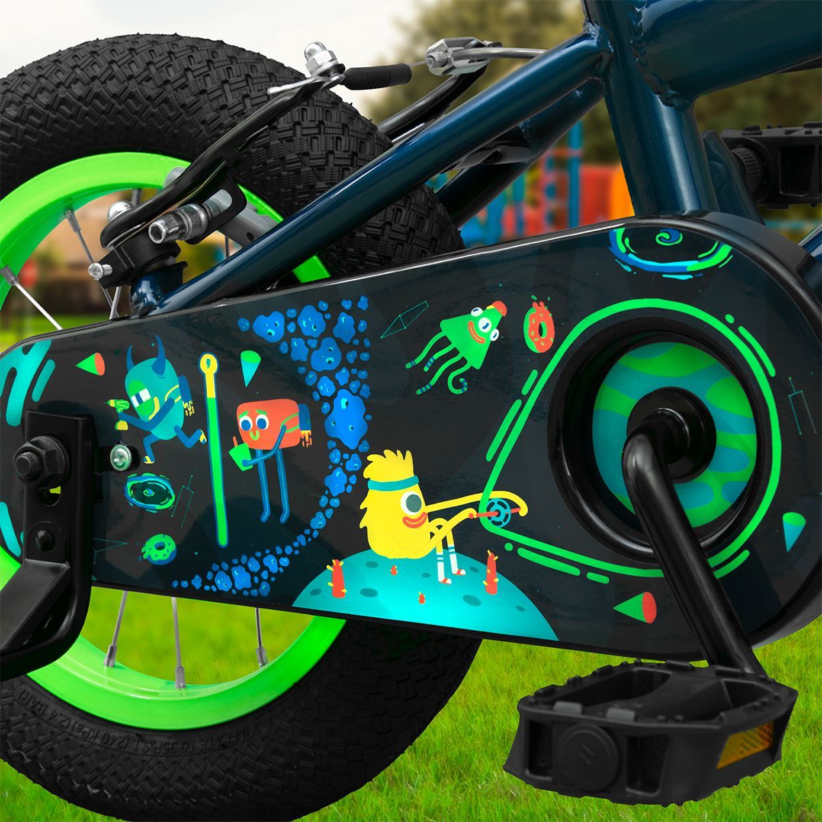 Oxford Bicicleta Infantil Spine Aro 12 Azul/Verde - Rideshop