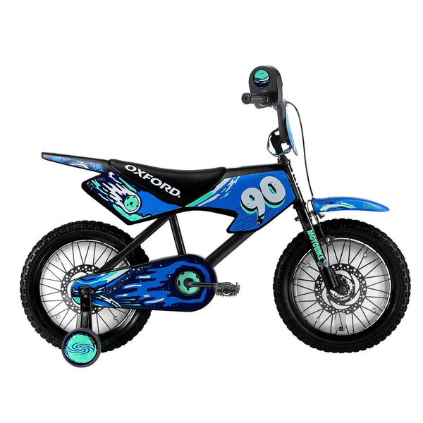 Oxford Bicicleta Infantil Motobike Aro 16 Negro/Azul - Rideshop