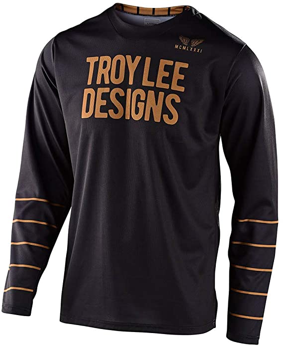 Polera GP Pinstripe Negro/Dorado Troy Lee Designs - Rideshop