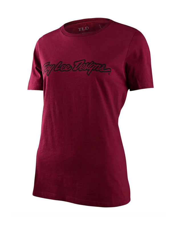 Troy Lee Designs Polera De Mujer Signature Roja - Rideshop