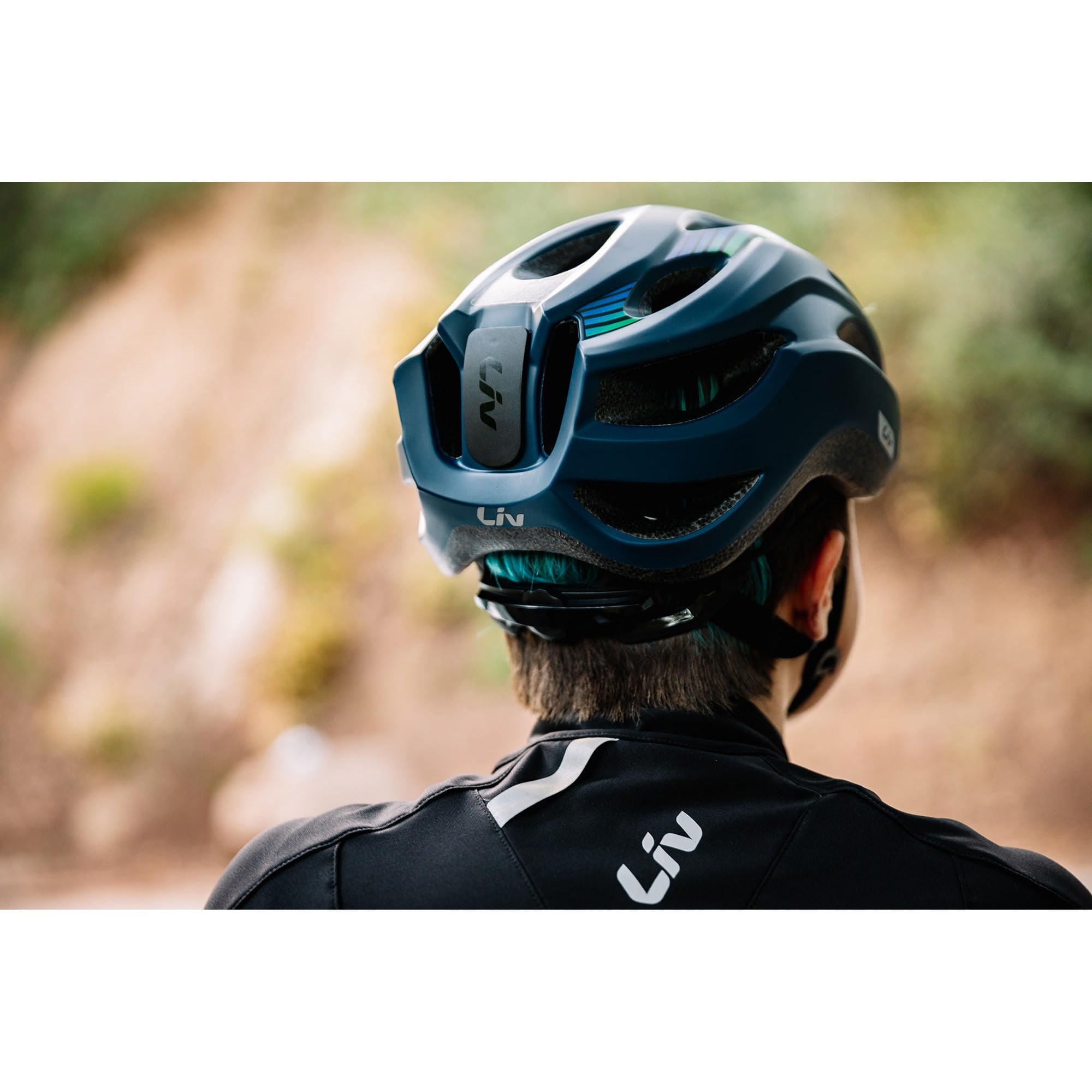 Liv Casco Comp Mips Matte Navy/Gradient Green - Rideshop