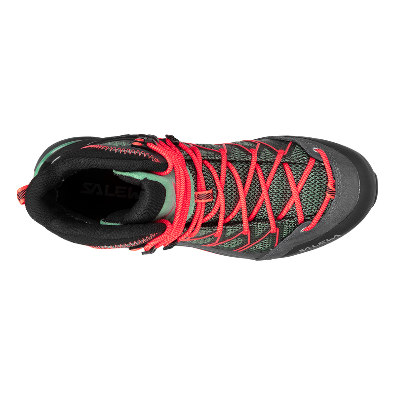 Salewa Zapato Mujer MTN Trainer Lite Mid GTX Feld Green/Fluo Coral - Rideshop