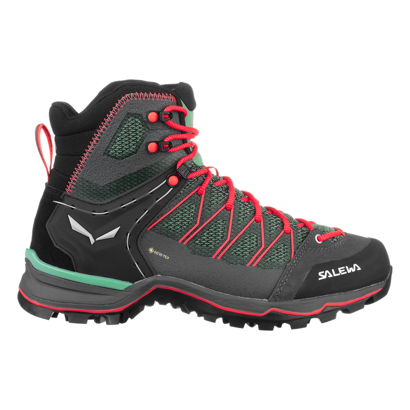 Salewa Zapato Mujer MTN Trainer Lite Mid GTX Feld Green/Fluo Coral - Rideshop