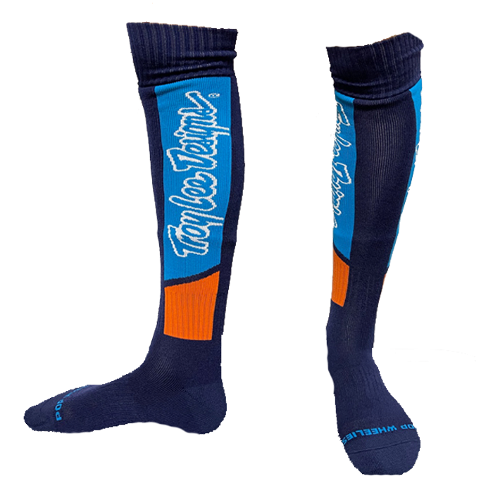 Calcetines de Moto Gp Mx Coolmax Thick Vox Azul Marino Troy Lee Designs - Rideshop