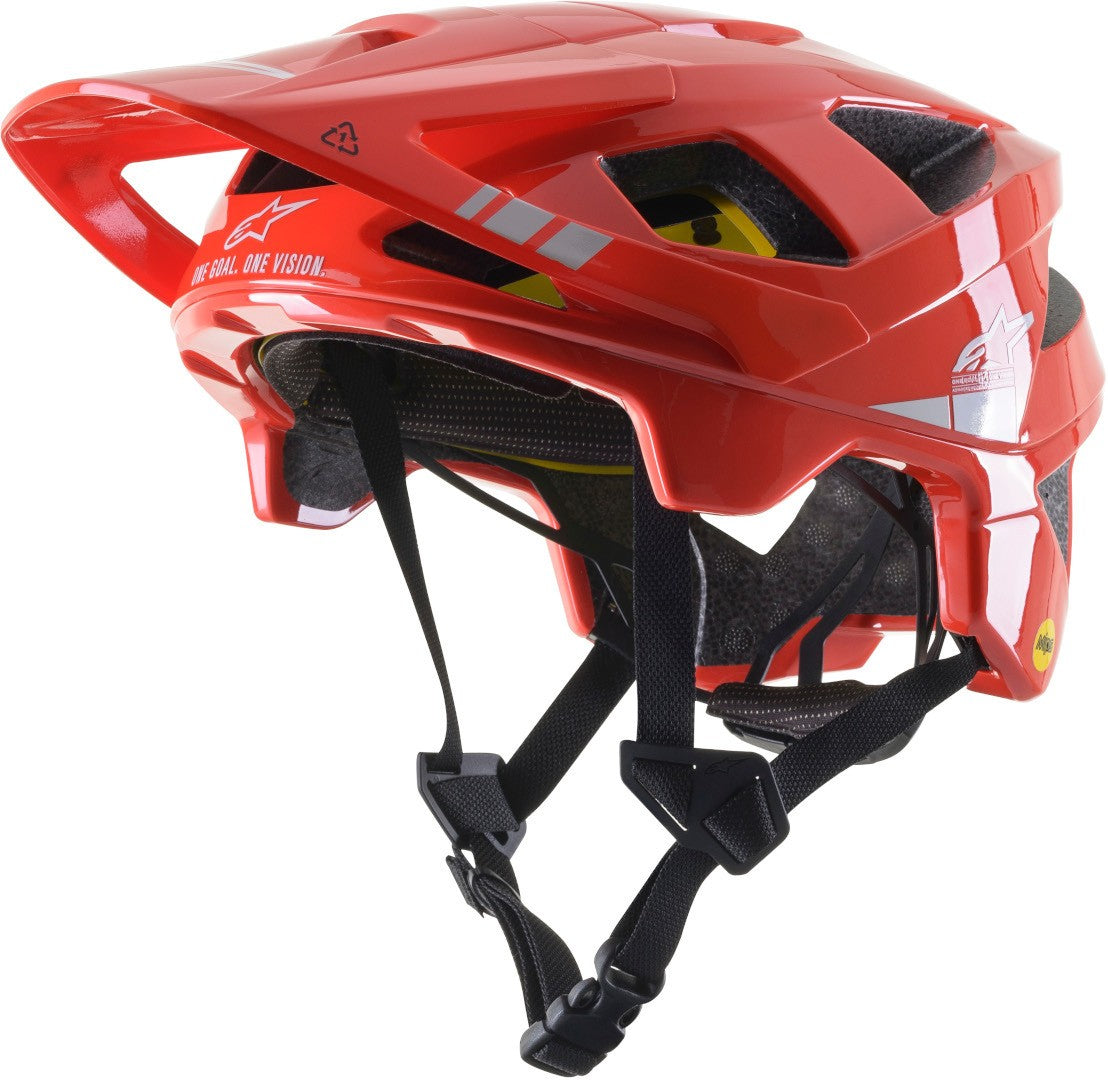 Casco Vector Tech A2 Mips- Ce Br Red Lt Gry Alpinestars - Rideshop