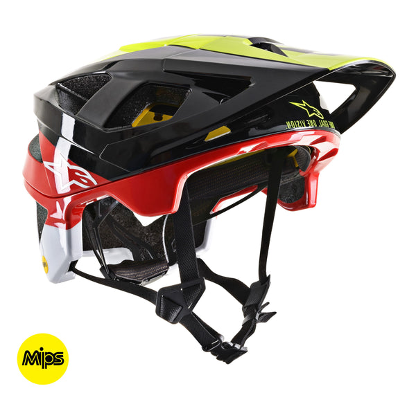 Casco Vector Tech - Pilot - Black Yellow Flou Red Glossy Alpinestars - Rideshop