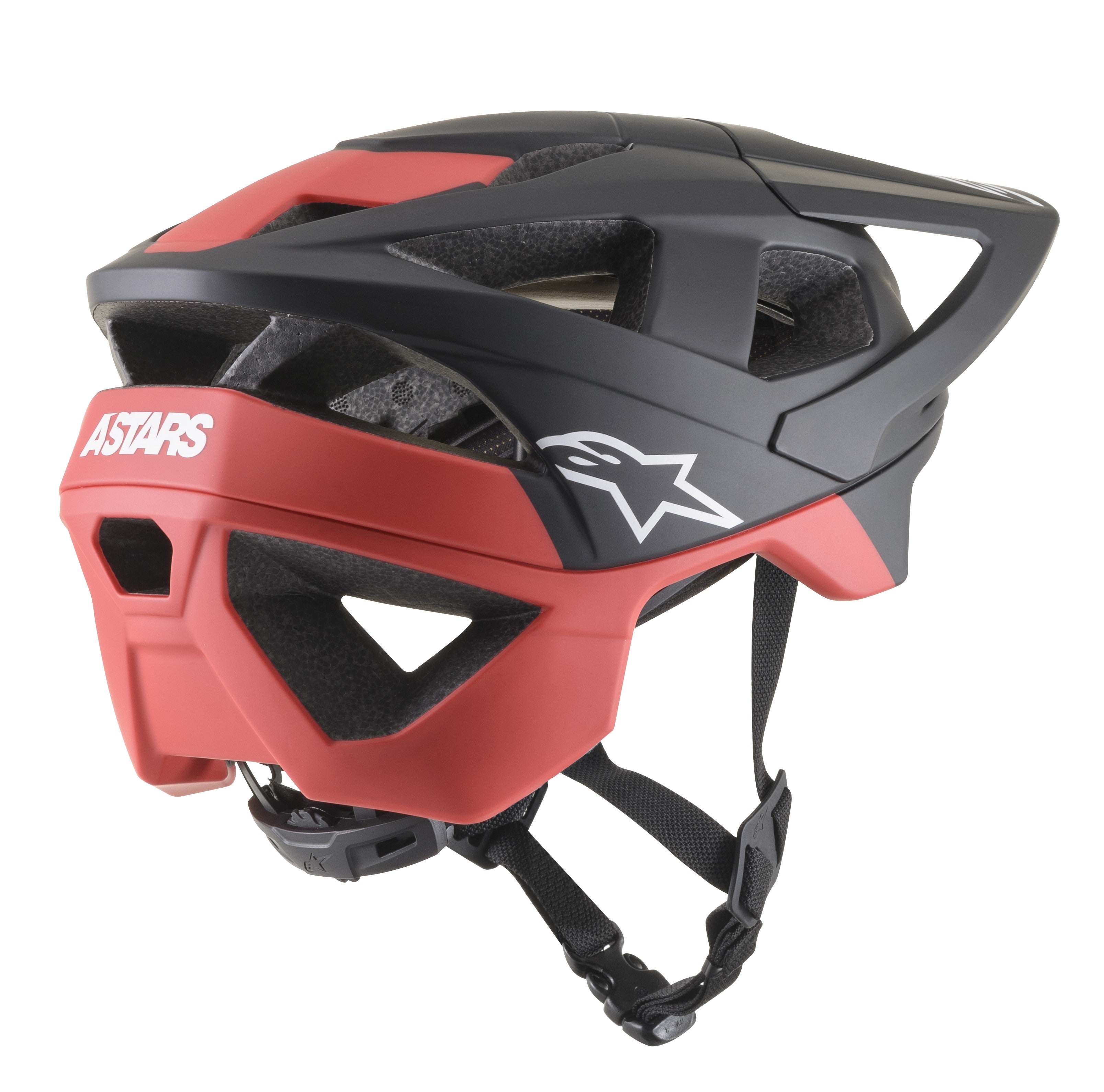 Casco Vector Pro - Atom Black Red Matt Alpinestars - Rideshop