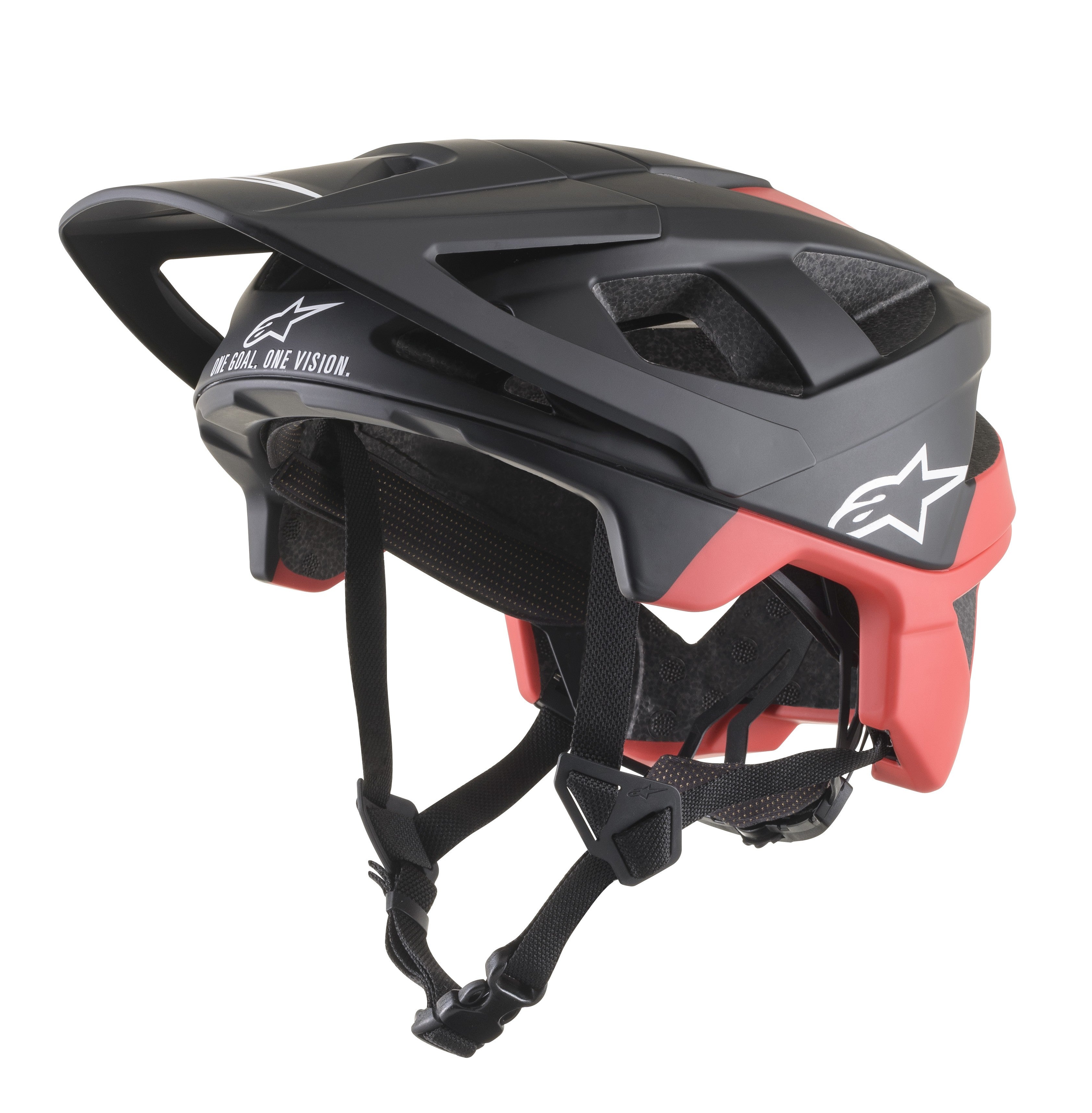 Casco Vector Pro - Atom Black Red Matt Alpinestars - Rideshop