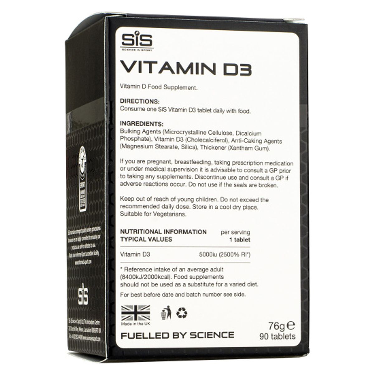 SIS UK Vitamin D3 SIS 90pcs - Rideshop