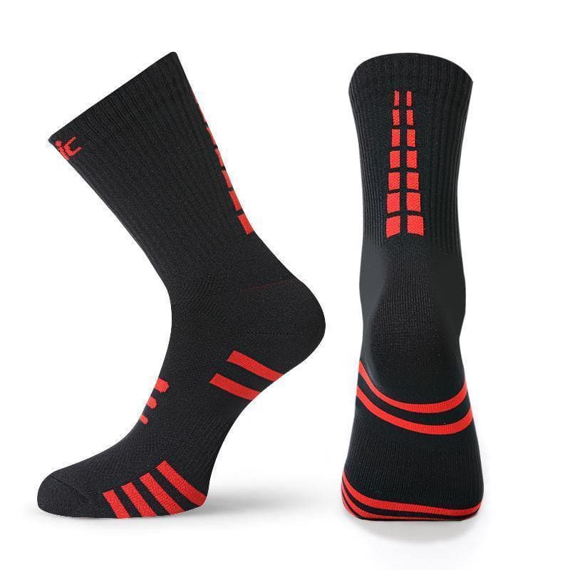 Calcetines Ciclismo Negro/Rojo Santic - Rideshop