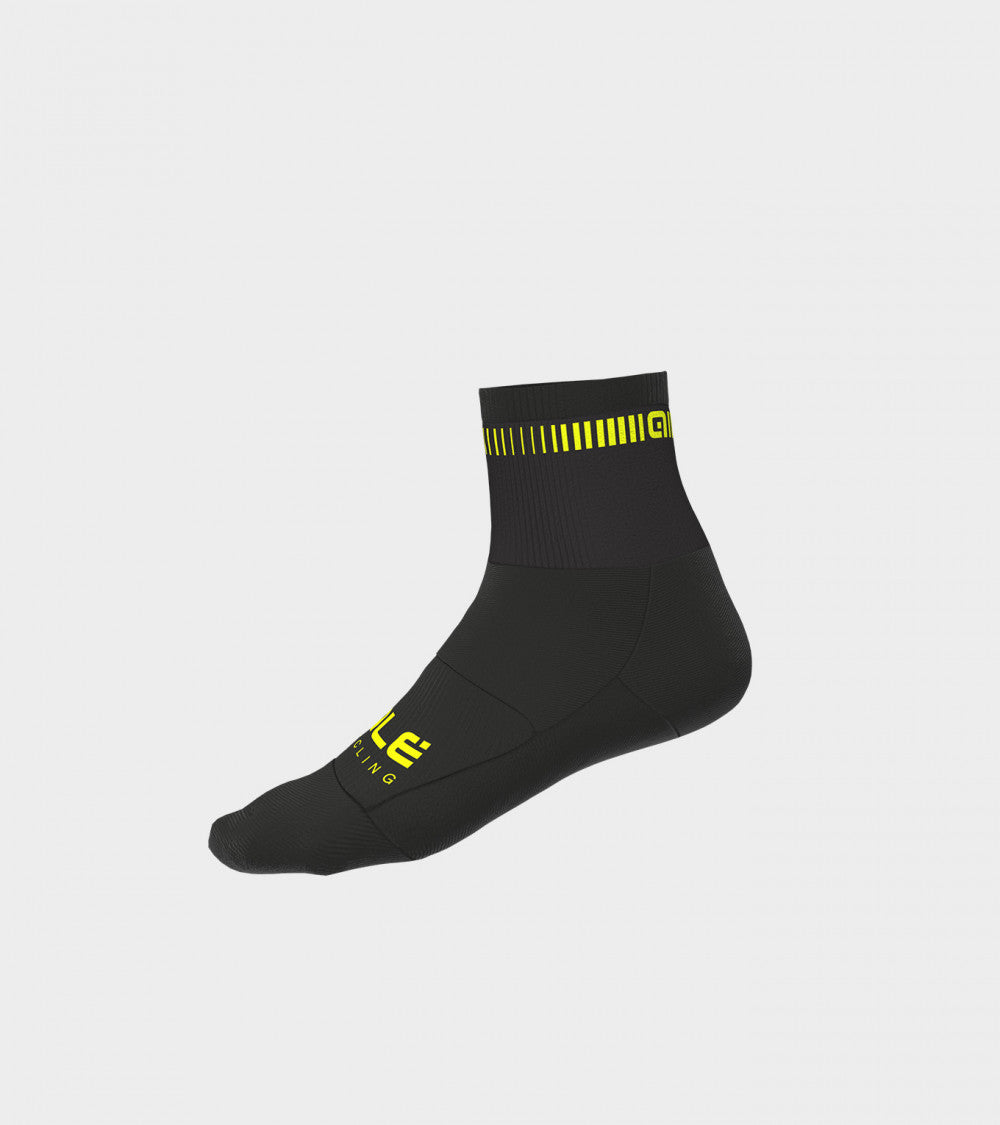 Ale Calcetines 12Cm Logo Neg/Ama Fluor - Rideshop