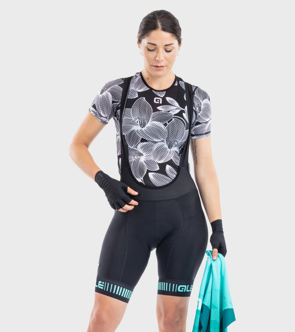 Ale Calzas Pr-R Strada Neg/Turquesa Mujer - Rideshop