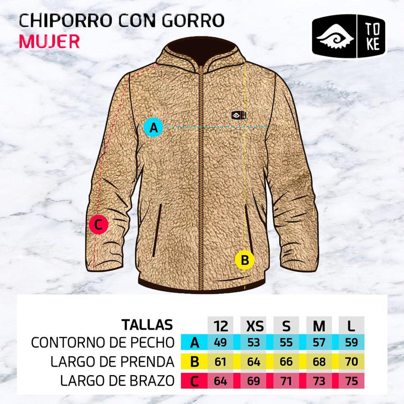 Poleron Chiporro Original Jaspeado Crudo Toke - Rideshop