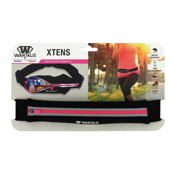 Wantalis Cinturón de Running 1 Bolsillo Negro / Fucsia - Rideshop