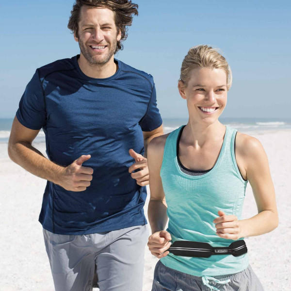 Wantalis Cinturón de Running 2 Bolsillo Negro / Gris - Rideshop