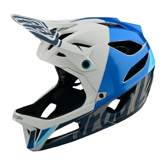 Troy Lee Designs Casco de Bicicleta Stage MIPS Nova Slate White/Blue 2022-Rideshop
