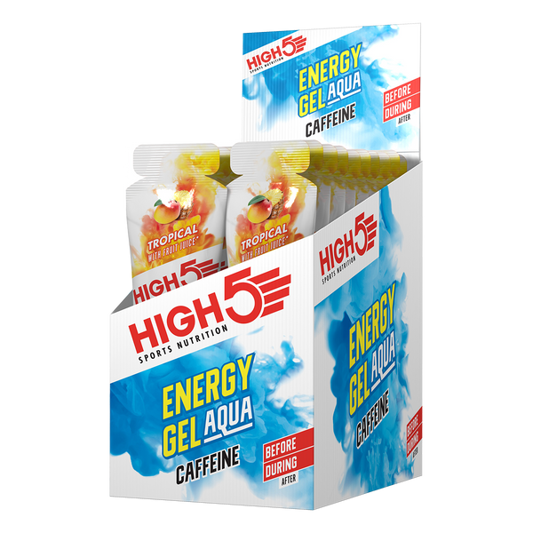 High 5 EnergyGel Aqua Caffeine Hit (100mg) Tropical-Rideshop
