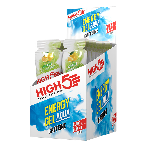 High 5 EnergyGel Aqua Caffeine (30mg) Citrus-Rideshop