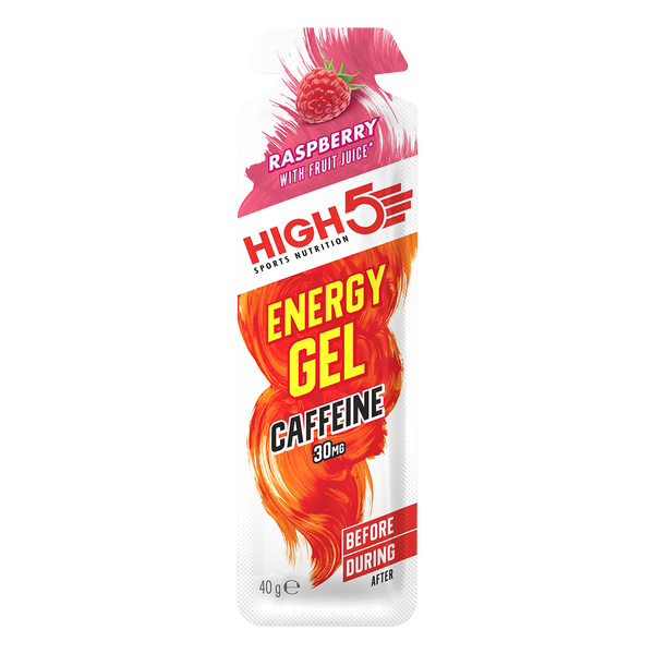 High 5 Gel Energy Caffeine (30mg) Raspberry-Rideshop