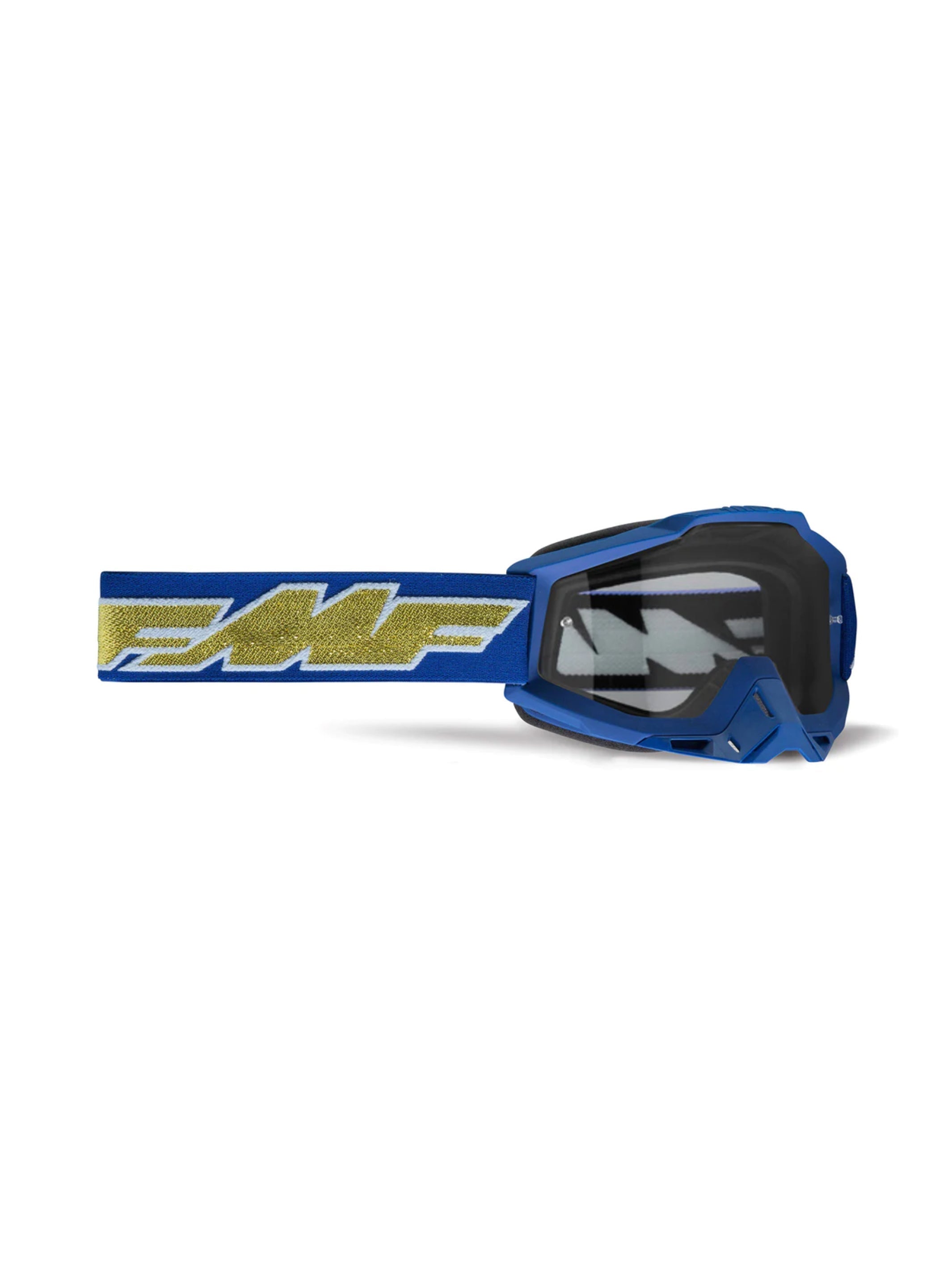 FMF Antiparra PowerBomb Rocket Azul Dorado Mica Transparente - Rideshop