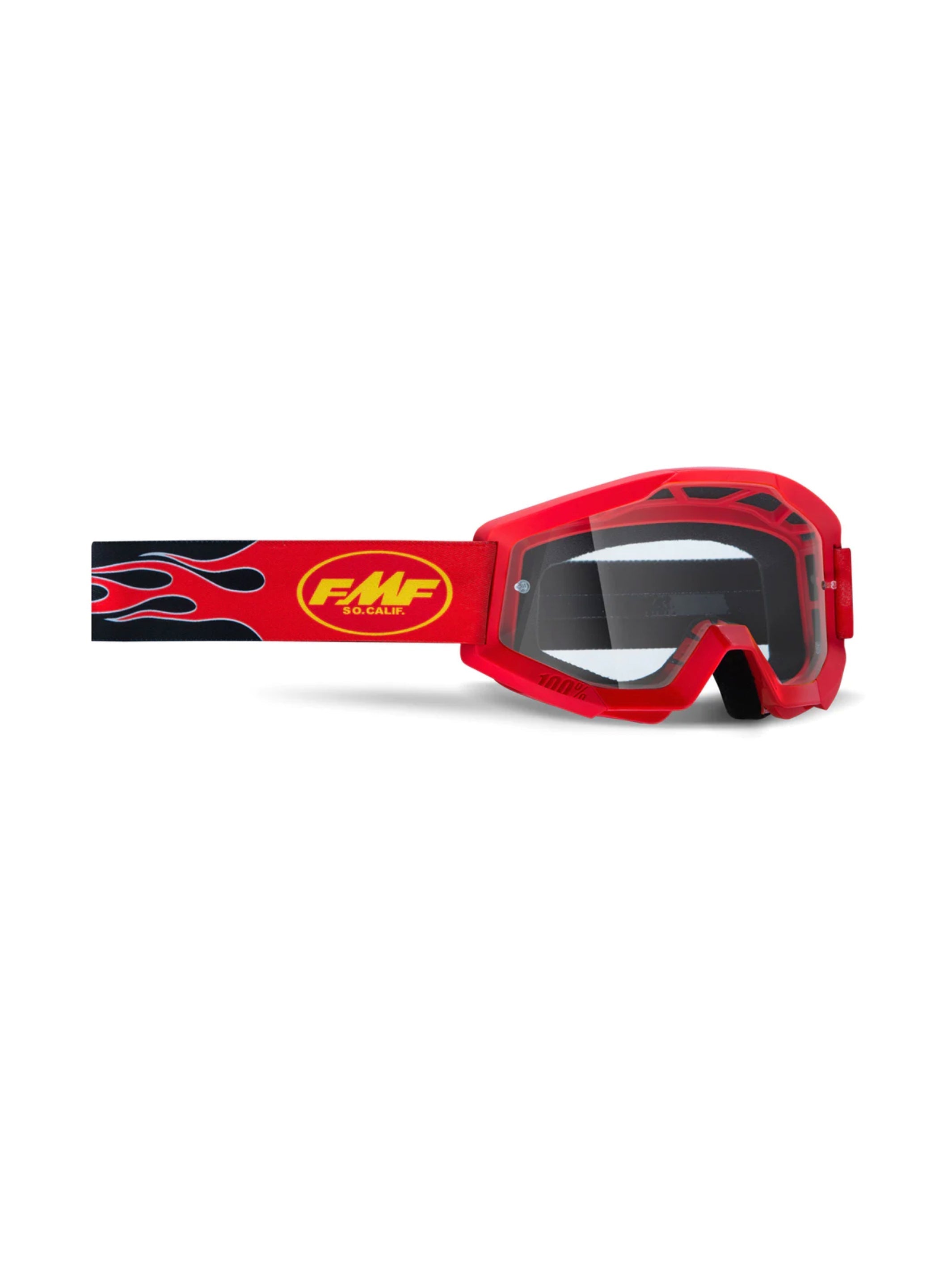 FMF Antiparra PowerCore Core Llamas Roja Mica Transparente - Rideshop