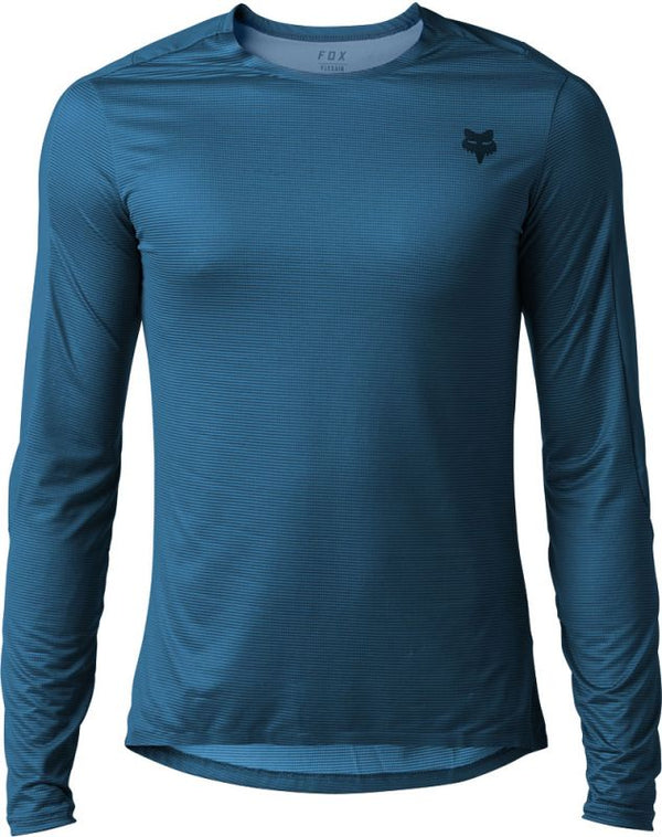 FOX Polera Bicicleta Flexair Ascent Manga Larga Azul - Rideshop