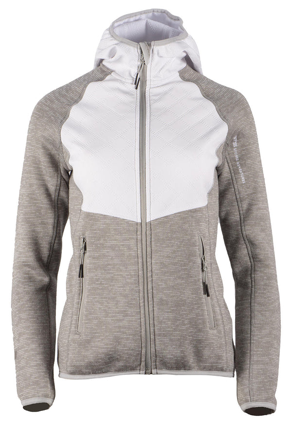 GTS Chaqueta Embossed Knit Mix  Mujer Blanco-Rideshop