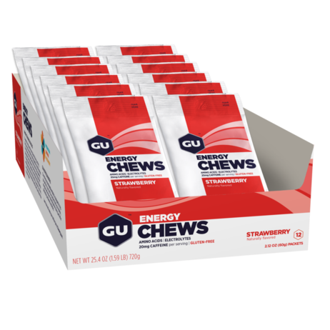 Caja de Gomitas Chews Strawberry Gu Energy - Rideshop