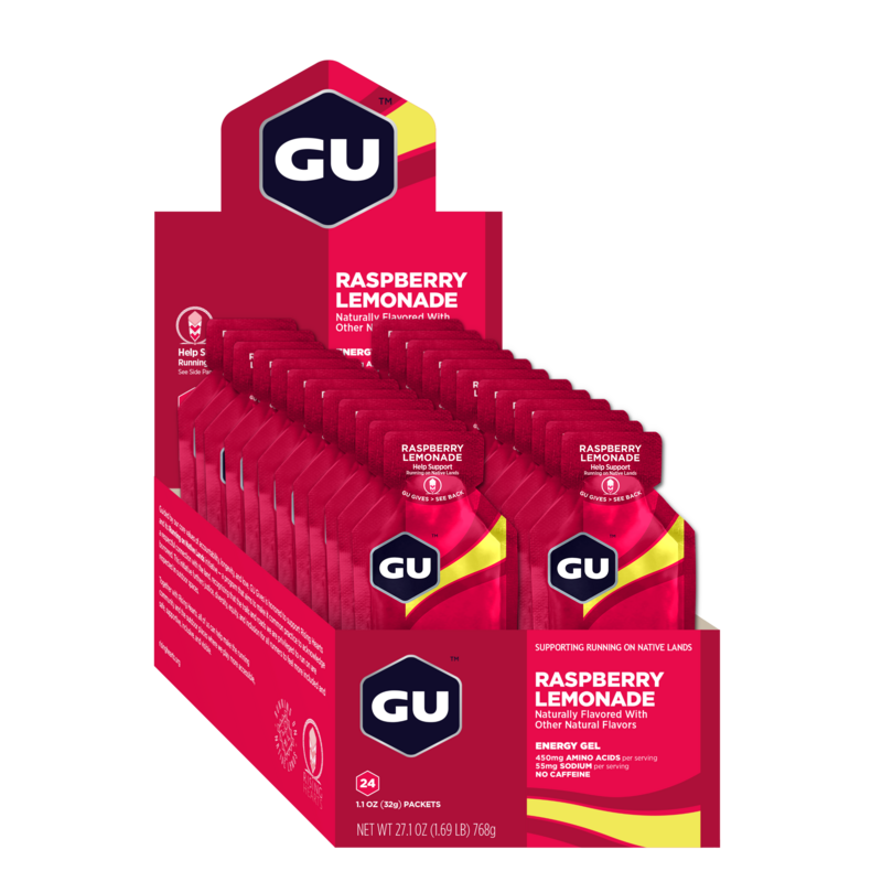 GU Energy Caja de Geles Raspberry Lemonade (24 unid) - Rideshop