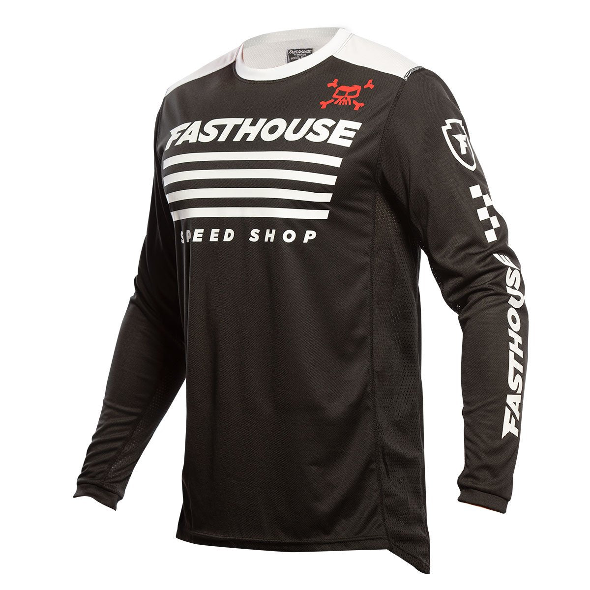 FastHouse Polera de Moto Halt Bk/Wh - Rideshop