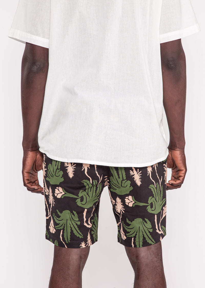 Kaya Unite Chino Shorts Aloe Black Green - Rideshop