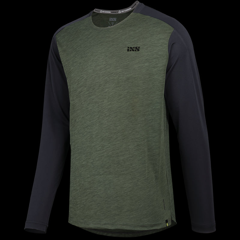 IXS Jersey Bicicleta Kids Flow X L/S Olive-Black - Rideshop